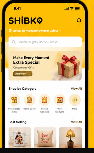 Shibko mobile app home screen